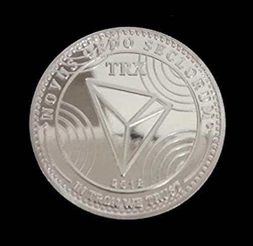 Възпоменателна Монета Криптовалюта Виртуална Валута | сребърно покритие Художествена Монета Challenge | Биткойн Сбирка Занятие с Пластмасова Кутия