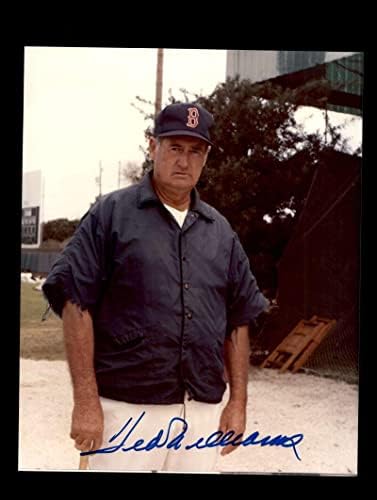 ДНК PSA Тед Уилямс С Автограф на снимката 8x10 Бостън Ред Сокс - Снимки на MLB с автограф