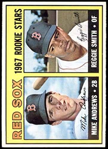 1967 Topps 314 Начинаещи Ред Сокс Реджи Смит /Майк Андрюс Бостън Ред Сокс (Бейзболна картичка), БИВШ+ Ред Сокс