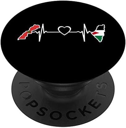 Палестина Риза с Флага Мароко Палестинско-Мароканско Сърцебиене PopSockets С Възможност за смяна на PopGrip