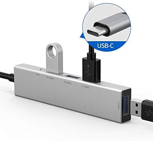 Многопортовый Адаптер axGear Slim Data USB 3.0 Хъб Съвместим с устройства с Type-C