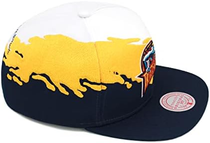 Бейзболна шапка с пискюл Mitchell & Ness Golden State Warriors, Регулируем Шапка HWC - Жълто / Тъмно син / Бял, Един размер