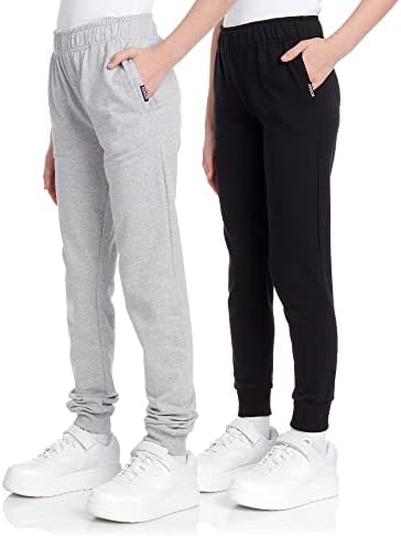 Спортни панталони за момичета RBX - 2 комплекта активни флисовых джоггеров за бягане (Размер: 4-16)