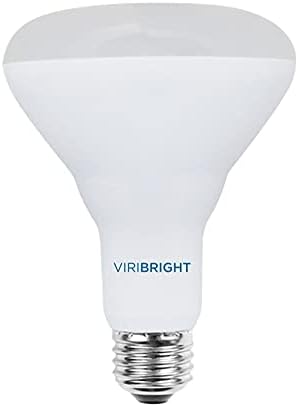 Led лампа Viribright Lighting BR30, 8,5 W = 65 W, 2700 До мек бял цвят, 800 Лумена, Цокъл E26, с регулируема яркост, за вътрешно осветление в банки - 20 бр.