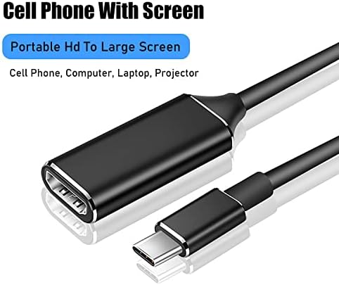 TROONZ USB C-HDMI-Съвместим кабел Type-C за ТВ-адаптер HD MI HD USB 3.1 4K Конвертор, съвместим с преносими КОМПЮТРИ MacBook...Нов (2 опаковки)