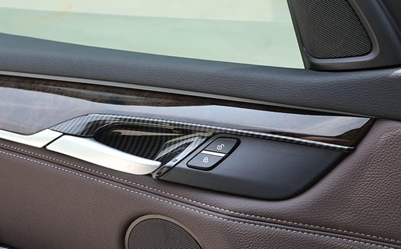 Нови Предпазни на купата за вътрешни дръжки, съвместими с BMW X6 F16 2015-2019 (въглеродни влакна вид)