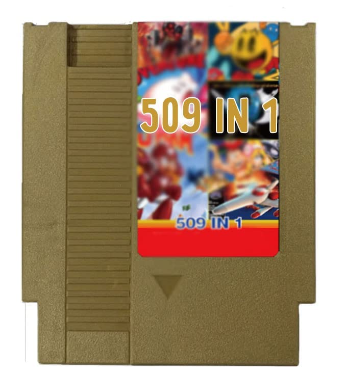 Игри касета 509 1 Forever Duo Games - Мультикарта с 8 битов 72-пинов ретро-класически златен корпус