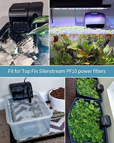 Pawfly 6 Броя Филтърни Патрони PF-S за Пълнене на филтри Top Fin Silenstream PF10 Power Филтри за Аквариум Касети за филтриране на вода (средно)