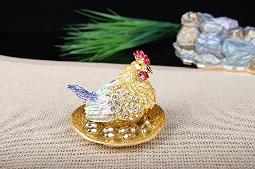 znewlook Пиле с Яйца Ковчег за бижута с Пръстени-Дрънкулки Ковчег за бижута с Пилета 9,5x9,5x8,5 cm