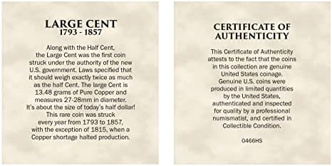 Съкровищата на американската монети Любими Колекционер Голяма Центовая монета 1793-1857 години