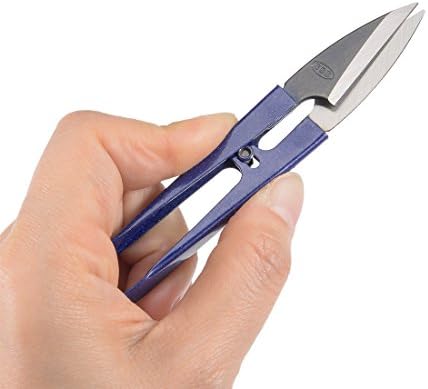 uxcell 3шт 4,1-инчов Ножици За Подстригване на Шиене Клещи Конци За Бродиране Конци, Конец, Риболовна Във Нож Синьо