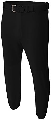 Спортни дрехи формат А4, Младежки Утягивающие панталони за бейзбол/софтбол с джобове /Шлевками за колан (Бяло, Черно, сиво / 5 размери)