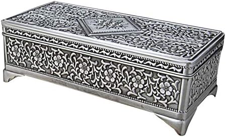 Мини-изискана кутия за съхранение на бижута DEKIKA, кутия за украшения, правоъгълна изискана ковчег за бижута в европейски стил, метални домакински плот, сватбена подарък кутия-средна