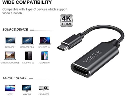 Работи от VOLT PLUS ТЕХНОЛОГИИ 4K, HDMI USB-C Kit е съвместим с професионален водач Vivo iQOO Z6 44W с цифрово пълна изход 2160p, 60Hz!
