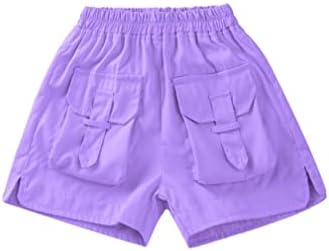 Къси панталони-карго за бягане easyforever за момичета и момчета, Панталони с джобове с капаци, Спортни Шорти за тренировки