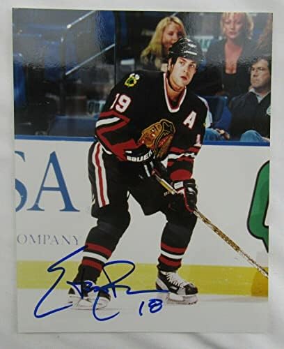 Итън Моро Подписа Автограф 8x10 Снимка на I - Снимки на НХЛ с автограф