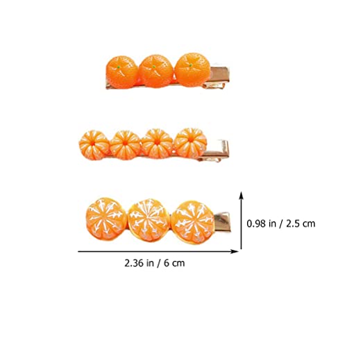 LUOZZY 10 бр Имитативната Orange Шнола За Коса Плодови Оранжеви Фиби За Коса Мандариновые Фиби Имитация на Плодови Аксесоари За Коса