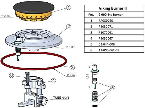 Viking Iginitor - електрод с пружина и скоба, 9, 12, 15 K