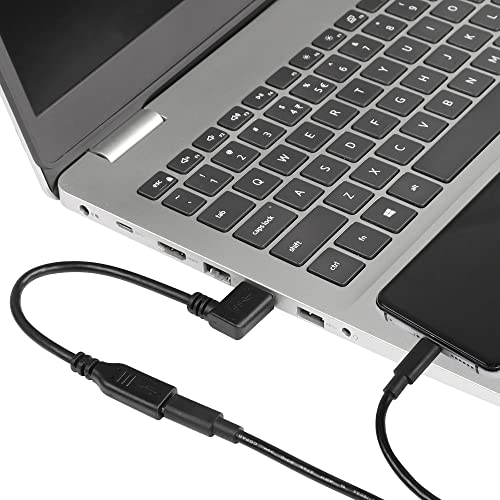 CERRXIAN 20 см 90-Градусов кабел A USB 3.0 за свързване към USB Type C 3.1 за свързване към кабел, Ляв Ъгъл на USB Type A-C USB За синхронизация на данни и зареждане на Кратко кабел (L)