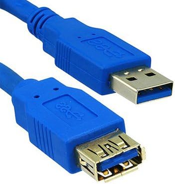 CableWholesale 6 фута Удлинительный кабел USB 3.0, Синя, с Щепсел Тип A, с Щепсел тип A с конектор Тип A, Високоскоростен USB удължител от мъжа към жената, USB удължителен кабел от мъжете за една жена