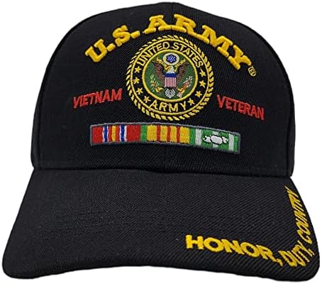 Ветеран от Армията на САЩ във Виетнам Бил за Знамето на САЩ Официалната Лицензирана Военна бейзболна шапка