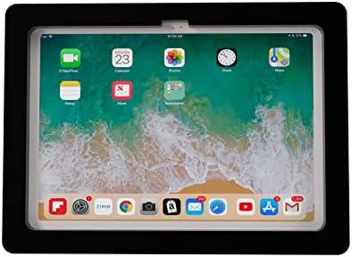 Противоугонный Акрилен корпус с монтажни системи VESA TABcare за Apple iPad 10 10,9 2022 с Безплатен комплект за монтиране на Стена и кабел за зареждане USB C под ъгъл 90 градуса (iPad 10 10,9, черен)
