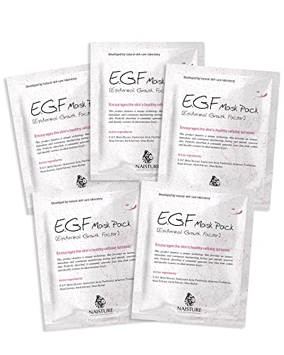 Naisture Premium Лицето Sheet Mask – E. G. F 5 Опаковки Есенции за пълноценна грижа за кожата на Лицето на Лечебното Хидратиращ Процедура за Грижа за кожата на Жените и Мъжете