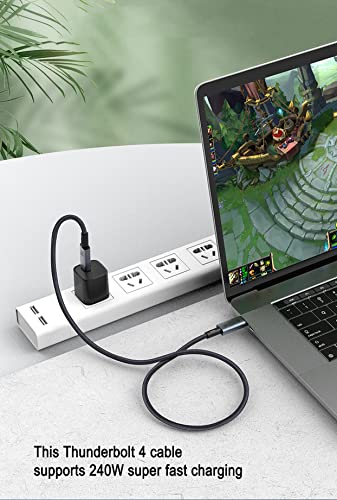 Пълнофункционален кабел Zingther USB C за предаване на видео, данни и бързо зареждане с мощност 240 W, кабел USB4.0 от сверхскоростью 40 Gbit/s и конектор за свързване на монитор 8K с честота 60 Hz, съвместими с всички