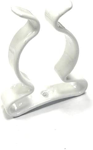 4 x Хавлиени Скоба за инструменти, Бели Дръжки от Пружинна стомана с Пластмасово покритие, с диаметър от 32 мм