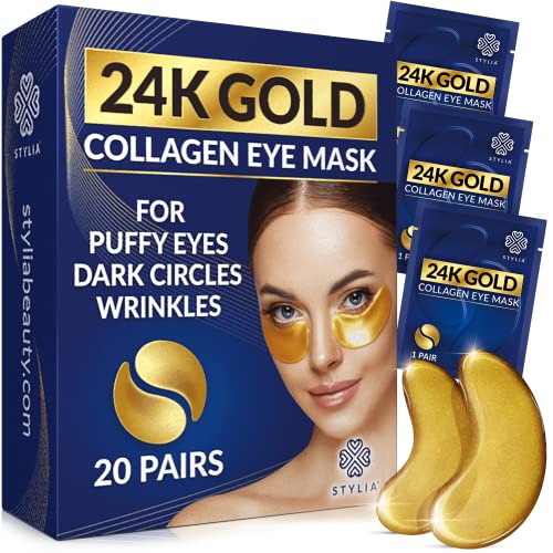 Stylia 20PCS 24-Каратные Златни Маски за Очи + 20 Маски за брадичката