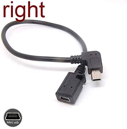 (Право на Ангел) Ъгъл 90 градуса USB Type A Жена на Mini B 5-Пинов мъжки кабел конвертор Адаптер за зарядно устройство кабел c260