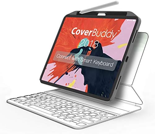 Калъф-за награда SWITCHEASY CoverBuddy iPad Pro 11 инча (2018 година на издаване), с държач за моливи [Поддържа зареждане на Apple Молив], идеален за официалната смарт клавиатура, смарт фолио (сив космически)