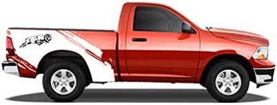 Стикер на камион Phoenix Graphix 2009 2010 2011 2012 2015 2017 2018 2019 2020Dodge Ram1500 На ивици - Бяла, Подскачащи ОВЕН