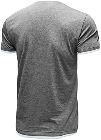 Maiyifu-GJ Мъжки Влагоотводящая тениска Performance С кръгло деколте, Спортни, С Къс ръкав, Ежедневни, Приталенная, Основни памучни ризи