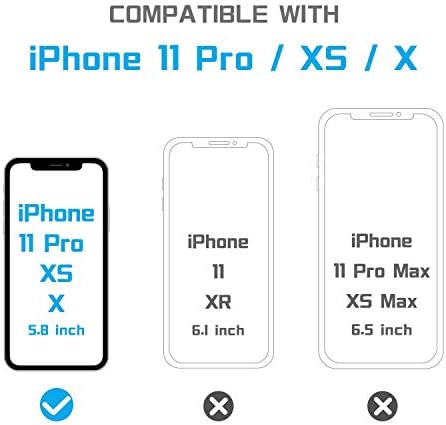 Защитно фолио MANTO Pack 3 за iPhone 11 Pro, iPhone Xs, iPhone X 5,8 инча С пълно покритие от Закалено Стъкло За защита от край до край