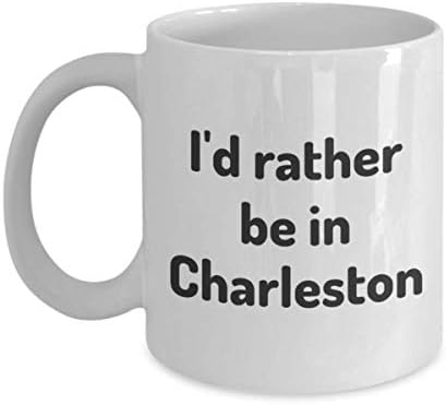 Аз бих Предпочел Да е В Чарлстън, Чаша Чай, Подарък Пътник, Колега, Приятел, Южна Каролина, Чаша за пътуване, Подарък