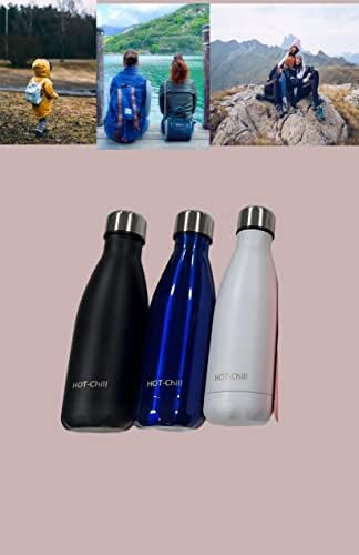 Гореща спортна бутилка за вода 12 мл, запечатани, не изпотяване не съдържа BPA, за Многократна употреба бутилка за вода от Неръждаема стомана с вакуумна изолация, кафе в термос с двойни стени за жени и мъже, приятел