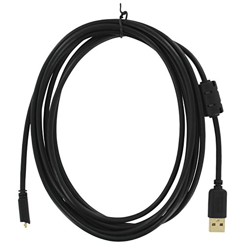 Кабел за зареждане ZedLabz 3 м за контролери Sony PS4 - златно удължен кабел за зарядно micro USB с конектор за определяне на триене - [Sony PlayStation 4]