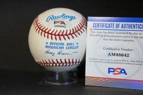 Тим Хъдзън е Подписала Бейзболен Автограф Auto PSA/DNA AM48642 - Бейзболни топки с Автографи