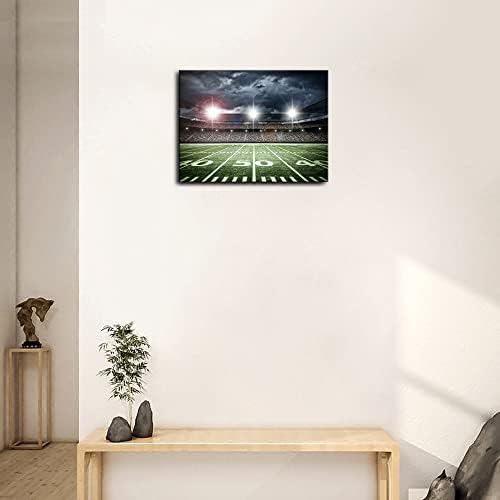 Американски футболен Стадион Стенно Изкуство Снимка на Плакат Печат Спорт Платно Изкуство Начална Дневна Мъжки Момчета Украса на стаята Произведения на изкуството (Стадион, 12x16 инча)