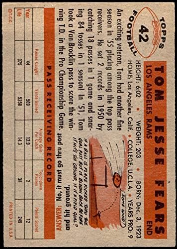 1956 Topps 42 Това Фэрз Лос Анджелис Рэмс (Футболна карта) EX/MOUNT Рэмс университета на Калифорния в Лос Анджелис / Санта Клара