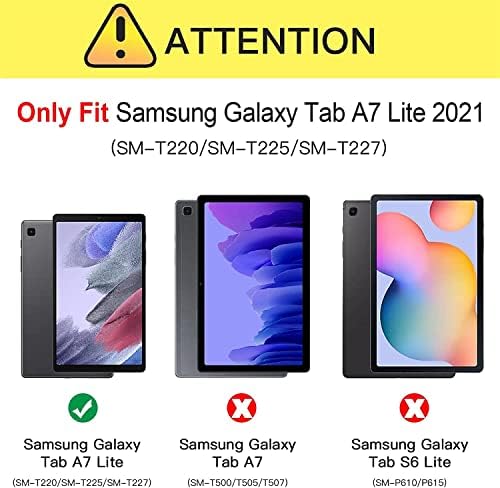Калъф YHB за Samsung Galaxy Tab A7 Lite, 8,7-инчов таблет 2021, Тънък Калъф-Награда от Изкуствена кожа, Многоугольная Поставка За гледане, Противоударная Делото от TPU, Афроамериканск