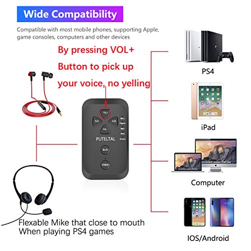 Устройство за промяна на гласа/Прикриване/Модулатор за PS4/PS5/ Xbox One / PC / Телефон / Лаптоп с Регулируеми гласови функции