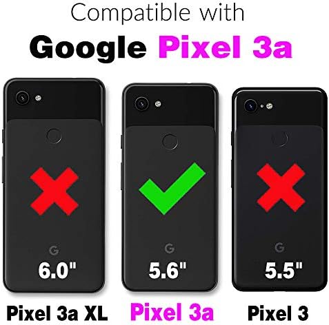 Furiet е Съвместима с Pixel Google 3a Чанта-портфейл, каишка за китката, Кожен Флип, държач за кредитни ID-карта, Стойка за маса, Аксесоари за мобилни Телефони, Портфейл-за Награда, Калъф за телефон Pixel3a Pixle a3,