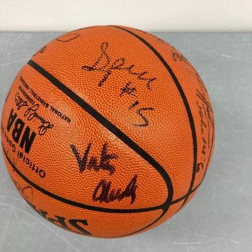 1993-94 Екипът на Голдън Стейт Уориърс Подписа Официален мач на Баскетболния отбор от НБА LOA - Баскетболни топки с автографи