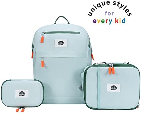Детска раница uninni 16 на възраст 5+ с чанта за обяд и Сладък Пеналом, Лек, за училище и Пътуване, Органайзер За съхранение