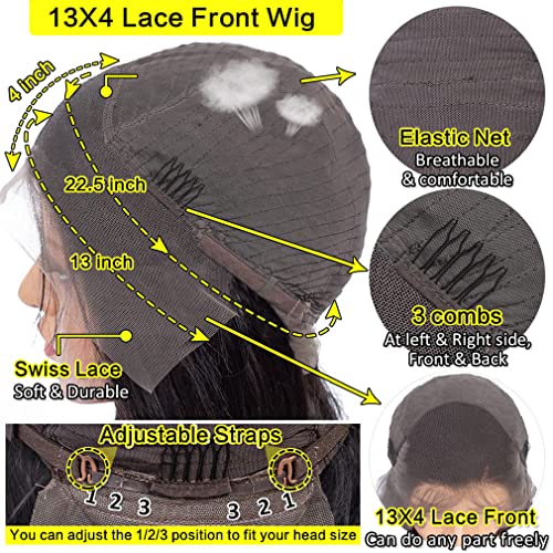 ALTERYOU обемна вълна на синтетични косми на дантели изкуствени перуки, изработени от човешка коса, предварително выщипанные Перуки 180% плътност за черни жени естествена коса 13x4 HD Синтетични косми на дантели бесклеевые