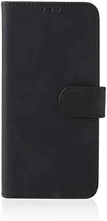 Защитно кобур, Съвместима с калъф Nokia C32, Флип Калъф, Калъф за телефон от Изкуствена кожа с Притежател на кредитна карта, каишка за китката, устойчив на удари Защитен калъф, колан (Цвят: черен)