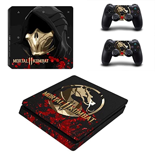 За PS4 ОБИЧАЙНАТА игра Ninja Mortal Best War Kombat X Стикер на кожата PS4 или PS5 За конзолата PlayStation 4 или 5 и контролери Vinyl Стикер DUC-2032