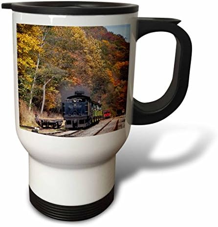 3dRose Западна Вирджиния, в Живописната Железопътна Кас, Влак, Чаша за пътуване от неръждаема Стомана, 14 грама
